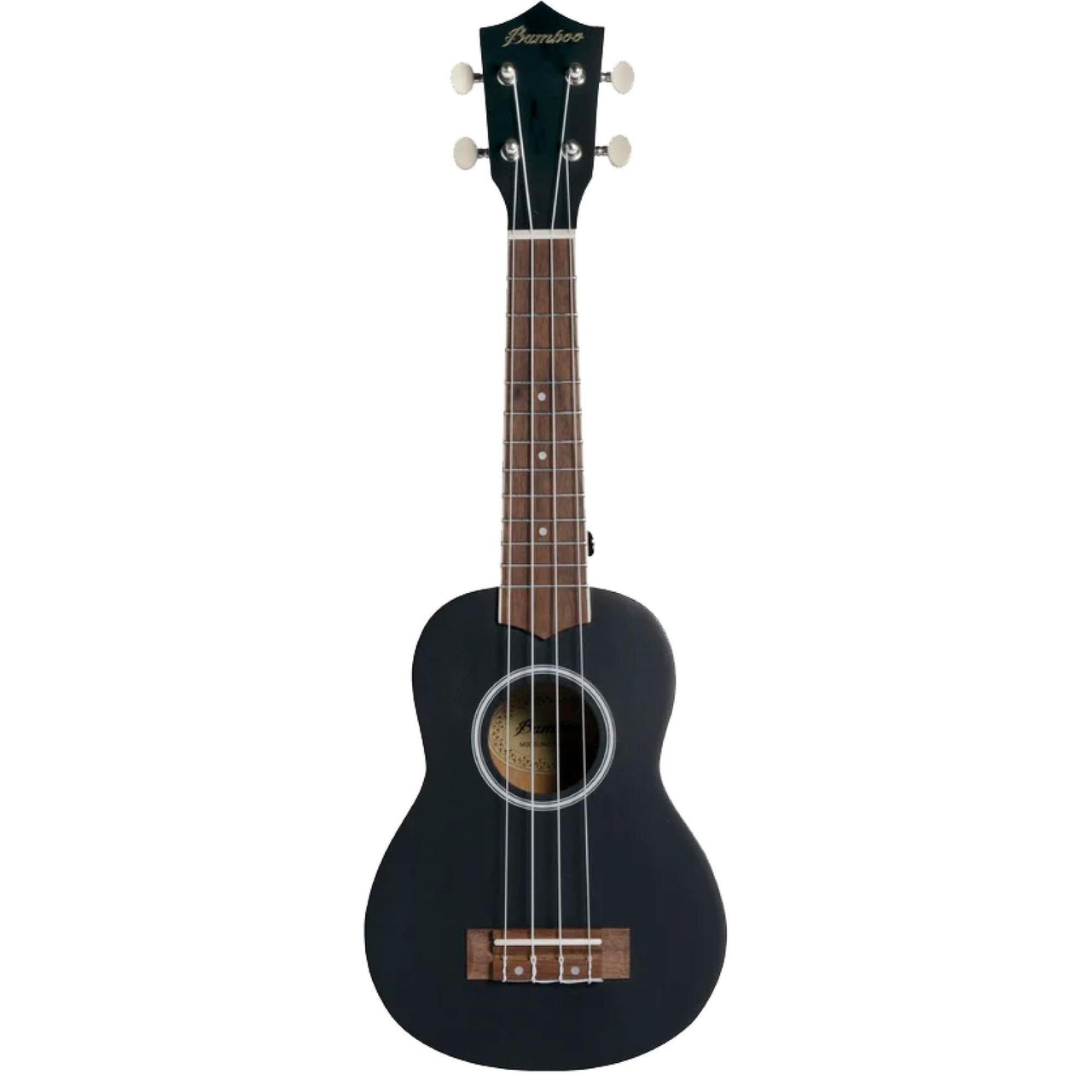 Ukulele Soprano Bamboo U-21-bk Estudio Negro Con Funda