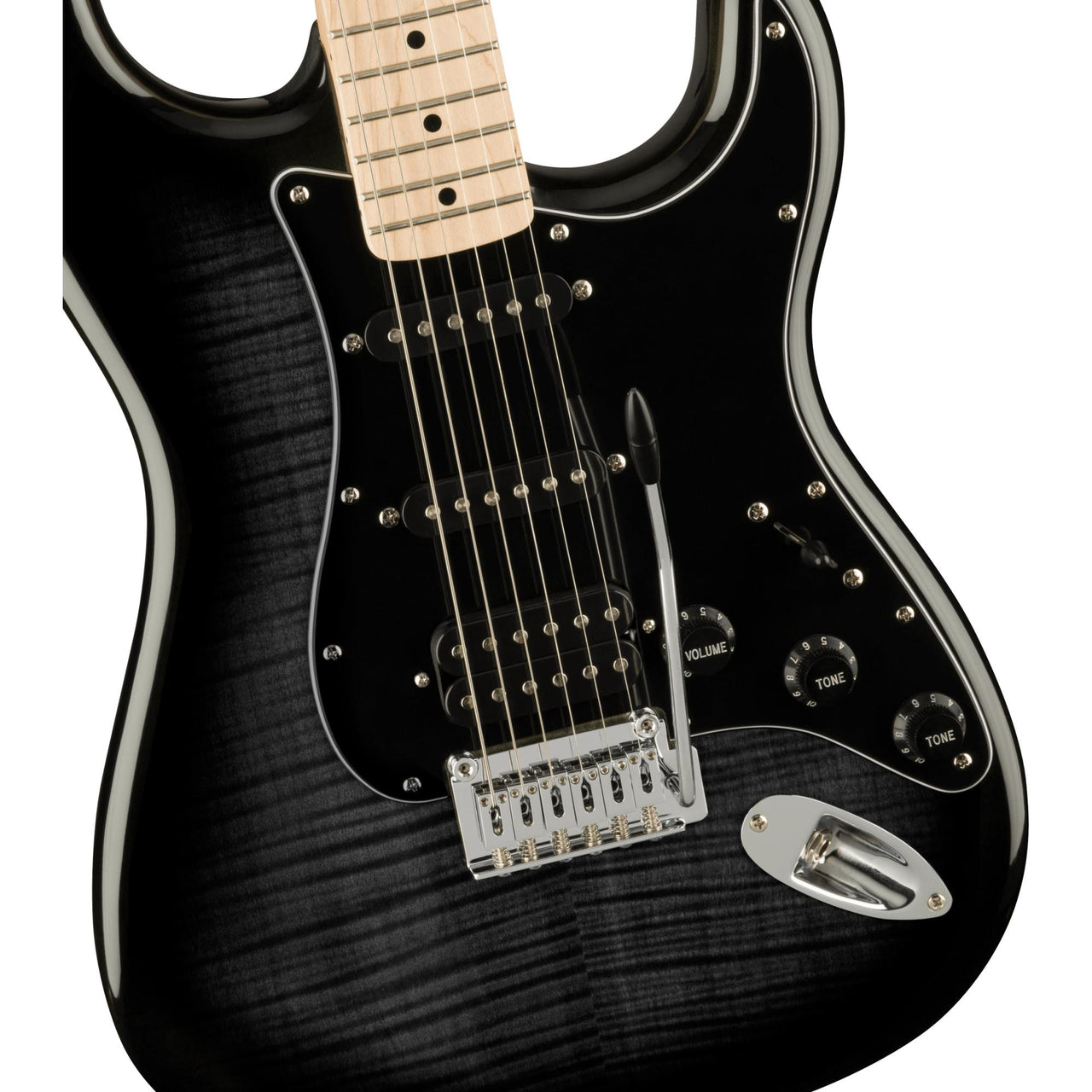 Guitarra Electrica Fender Sq Aff Strat Fmt Hss Black Burst, 0378153539