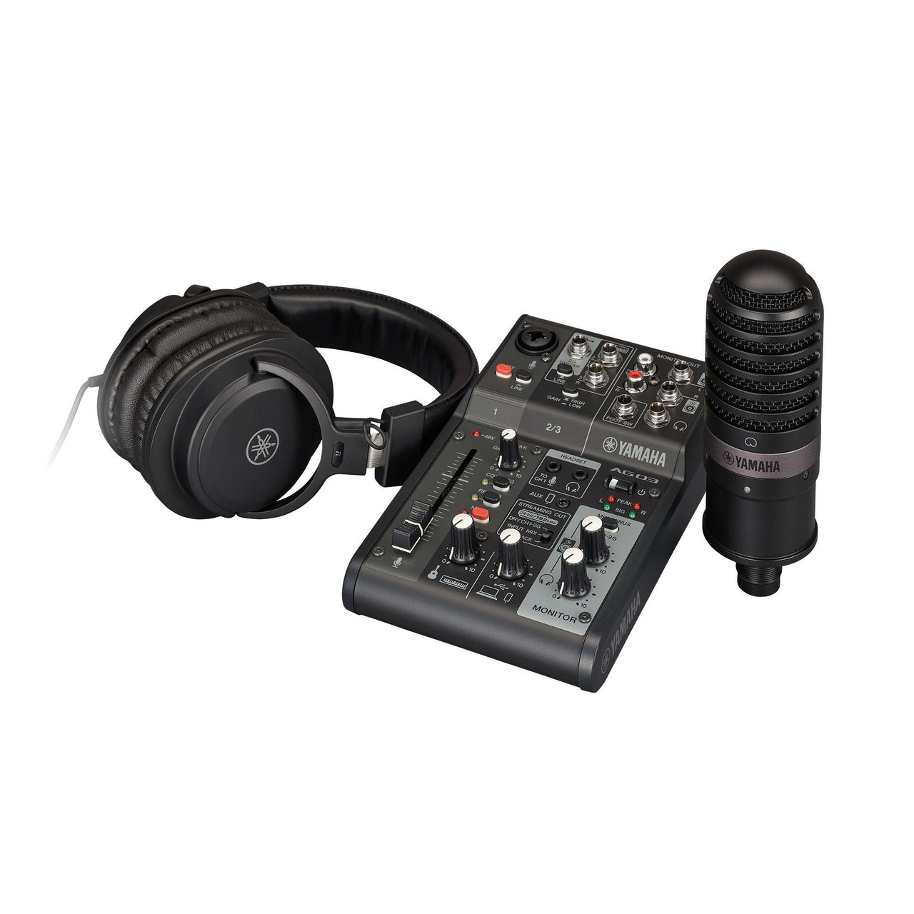 Paquete Yamaha Ag03mk2b-lspk Para Live Streaming