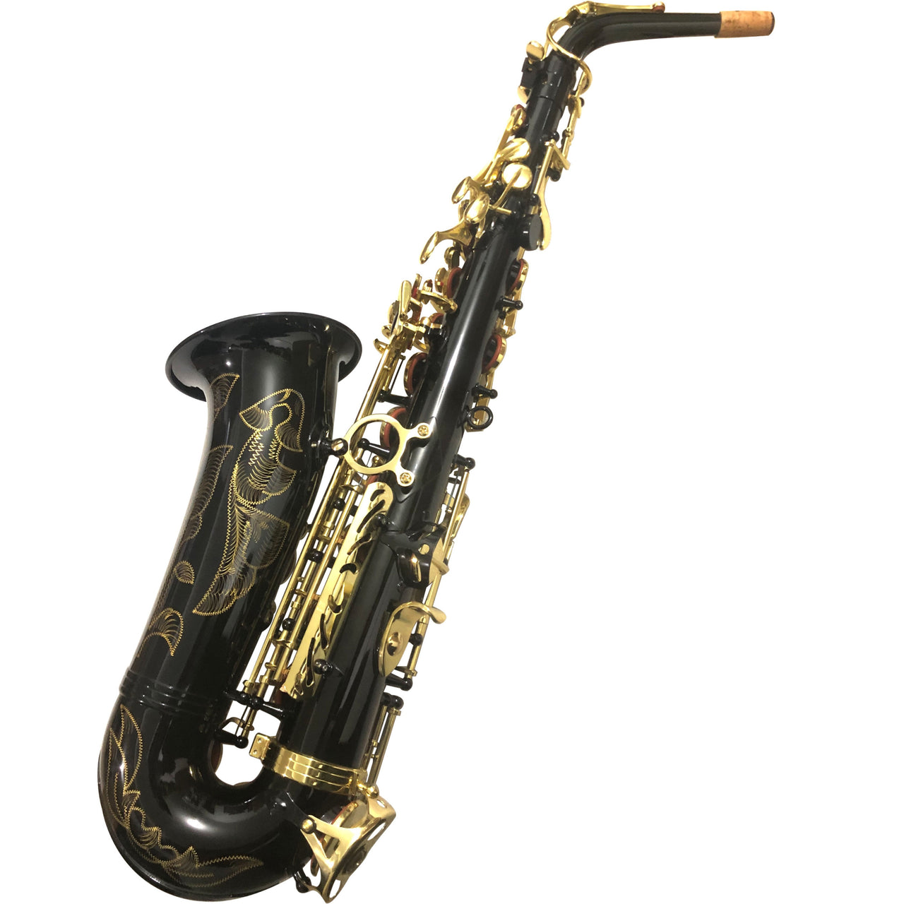 Sax Alto Silvertone Slsx019 Negro Llaves Doradas