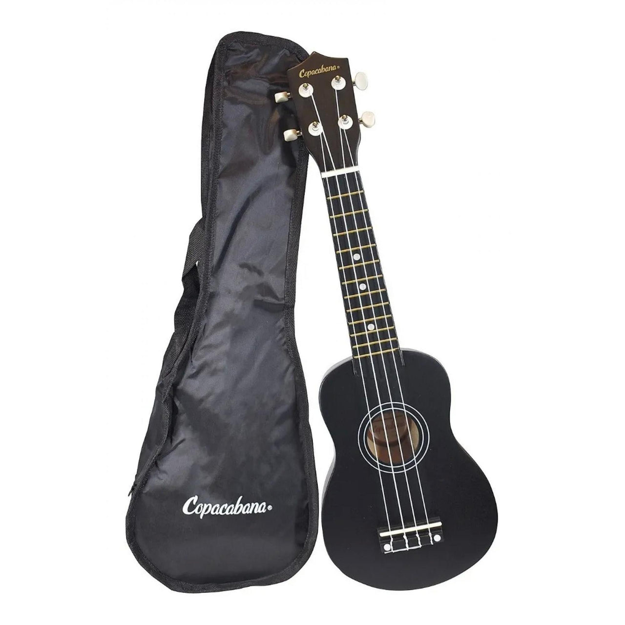 Ukulele Soprano Copacabana Negro Con Funda Cpuk046