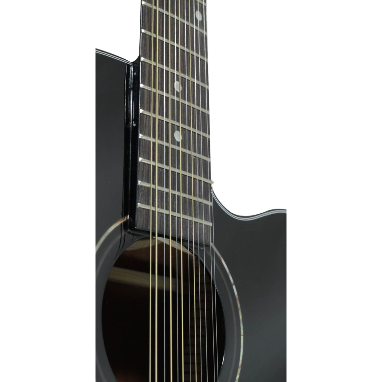 Guitarra Electroacustica La Sevillana Tx-1200ceq Blk Texana 12 Cuerdas
