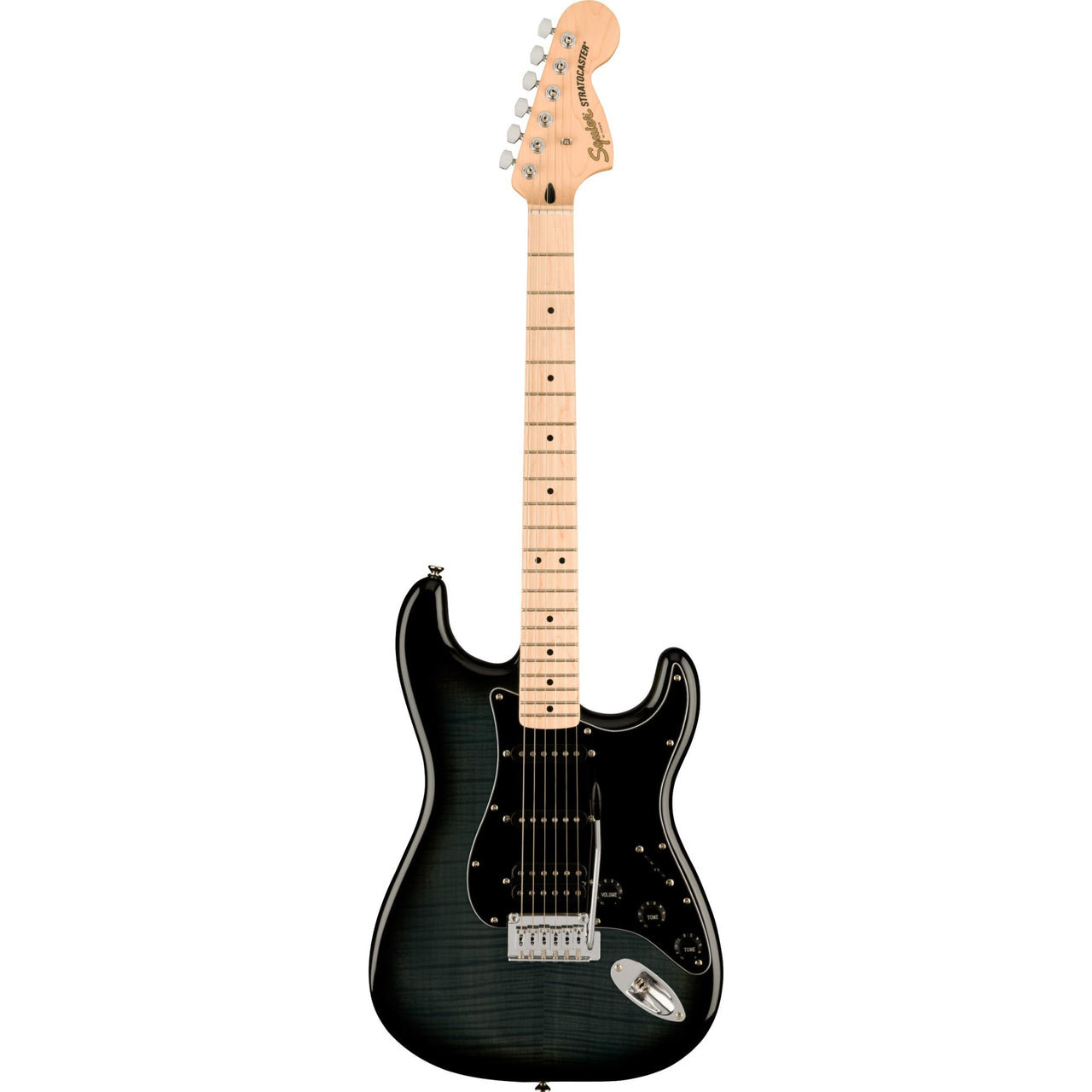 Guitarra Electrica Fender Sq Aff Strat Fmt Hss Black Burst, 0378153539