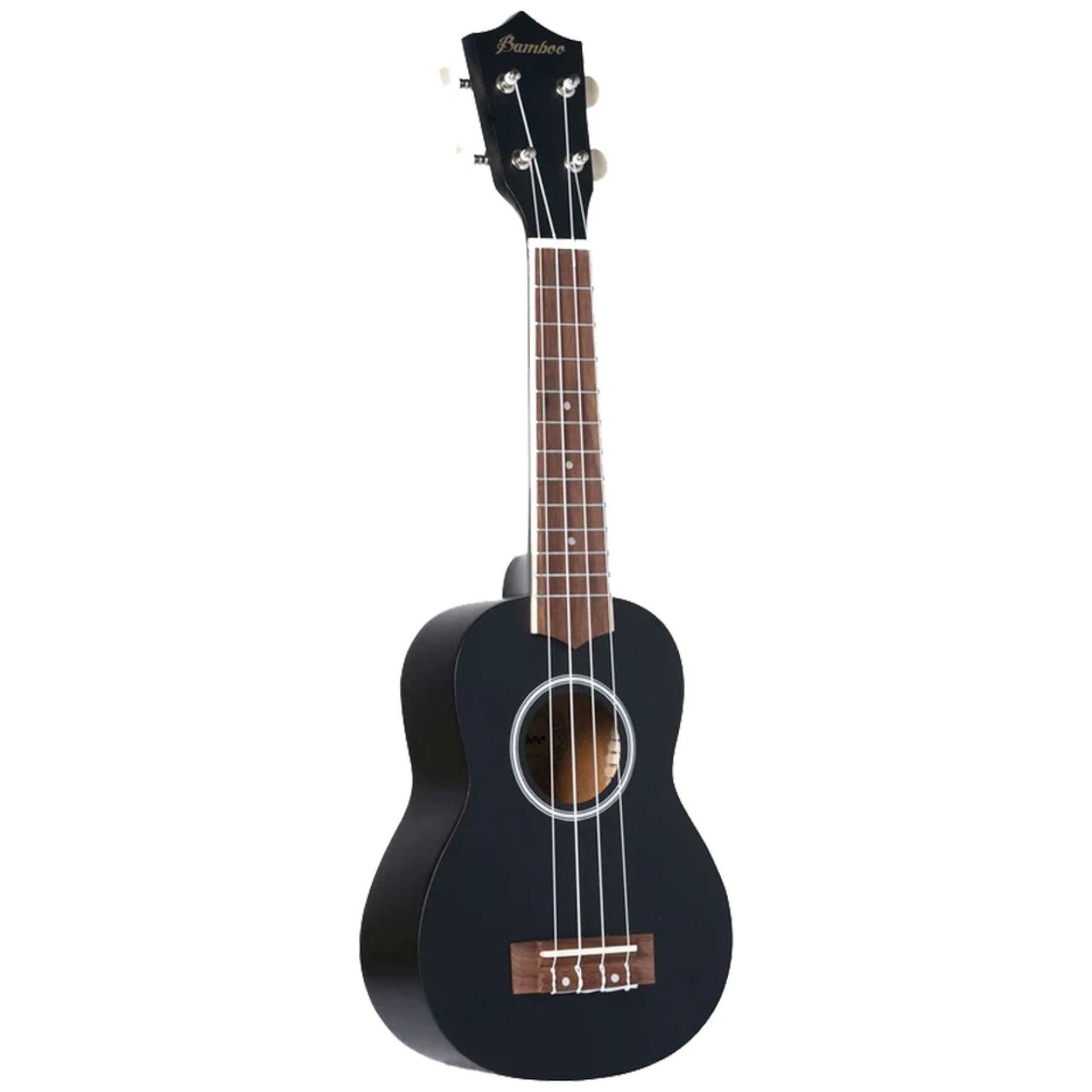 Ukulele Soprano Bamboo U-21-bk Estudio Negro Con Funda