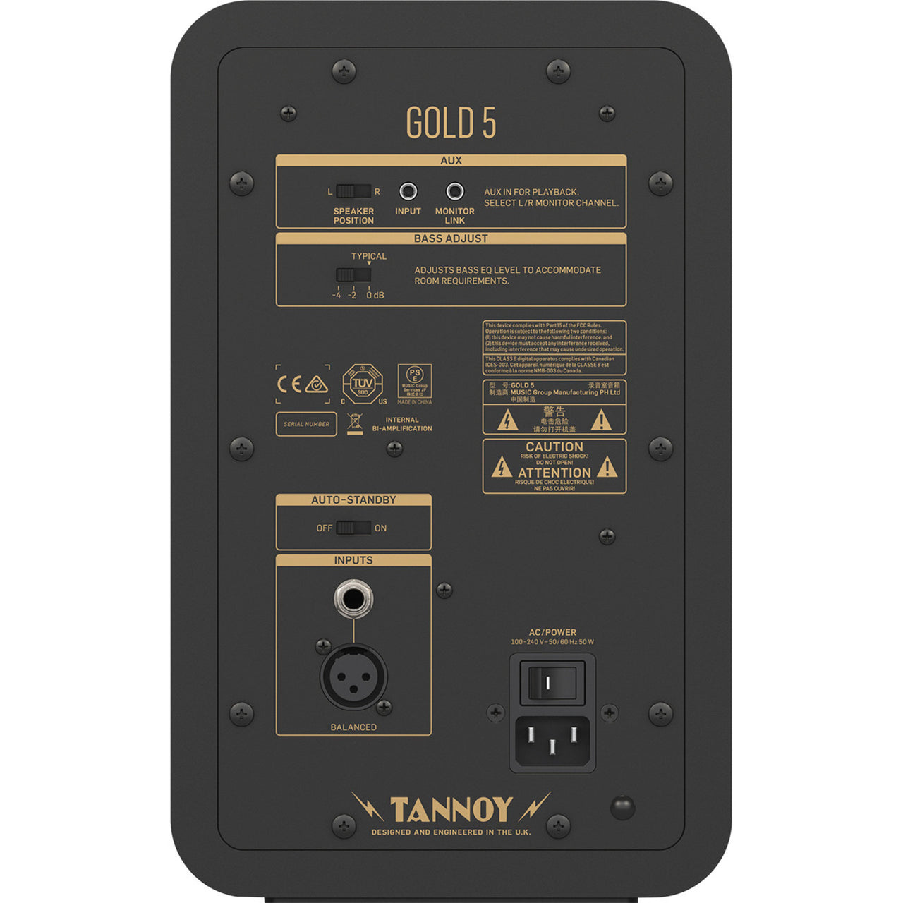 Bafle Tannoy Monitor Gold 5 tweeter de titanio de 0.75"