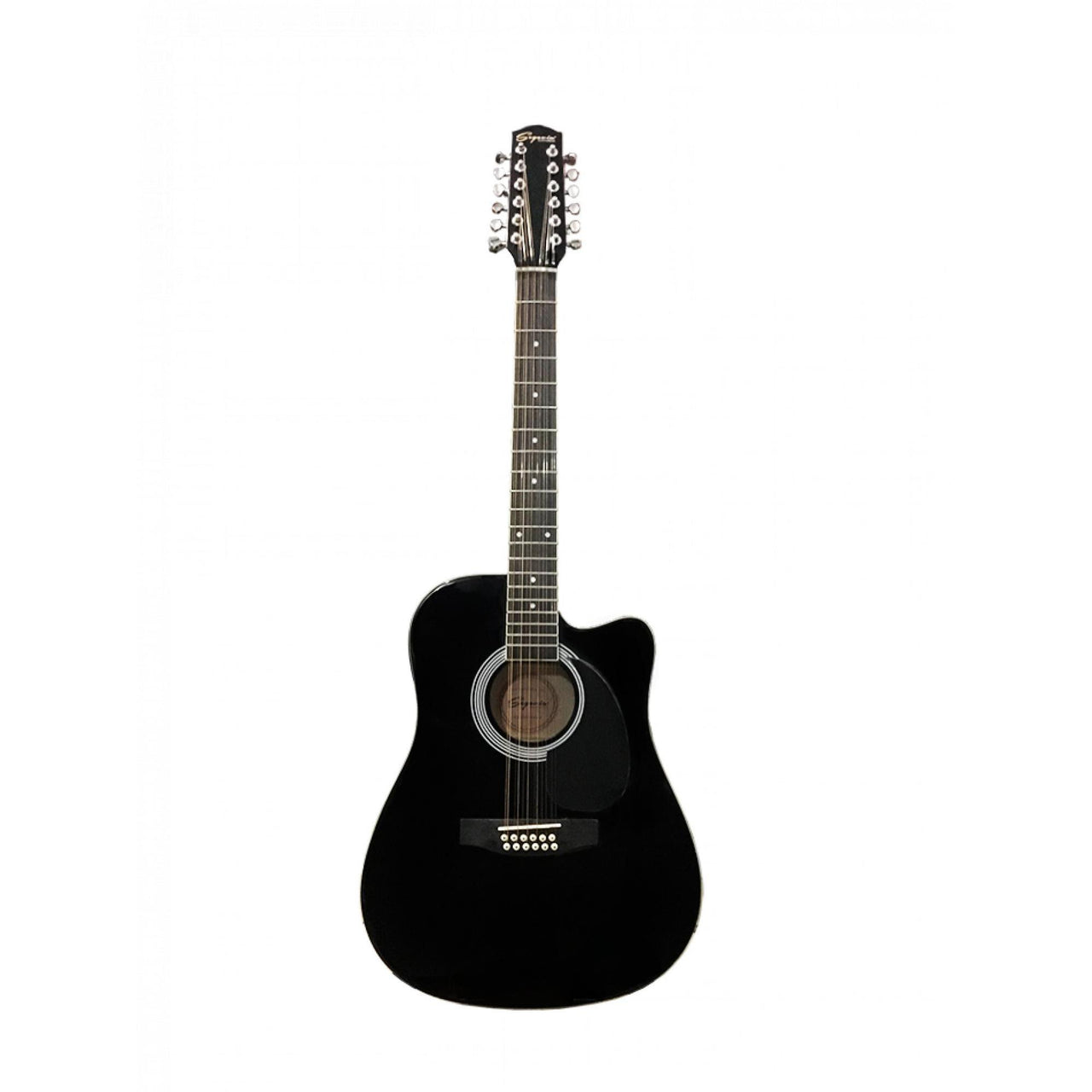 Guitarra Texana E/a Segovia 12 Cuerdas Negra C/afinador, Sgd20ecbka