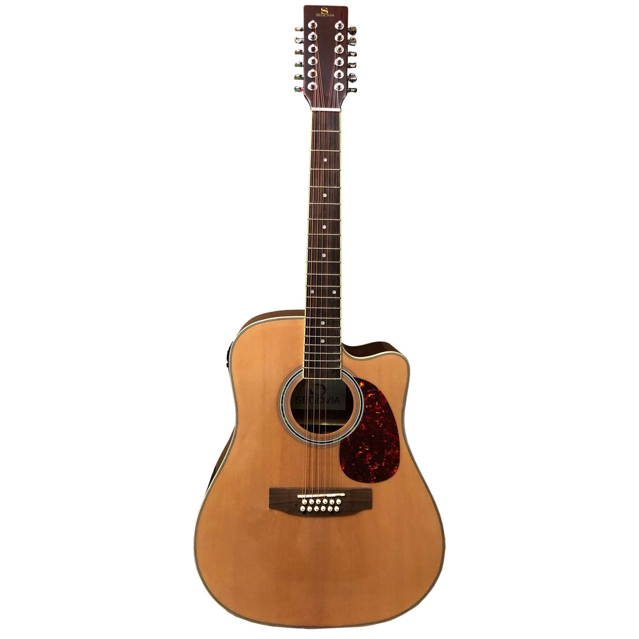 Guitarra Segovia Sgg12nt Electroacustica Natural 12 Cuerdas Con Corte