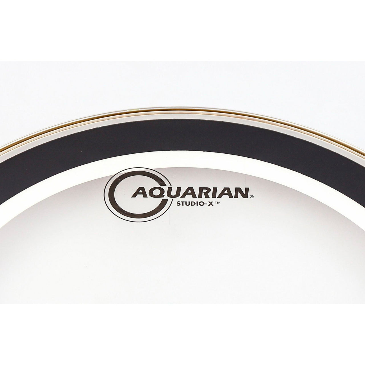 Parche Aquarian Sx14 Transparente Con Aro Ahogador 14 Pulgadas