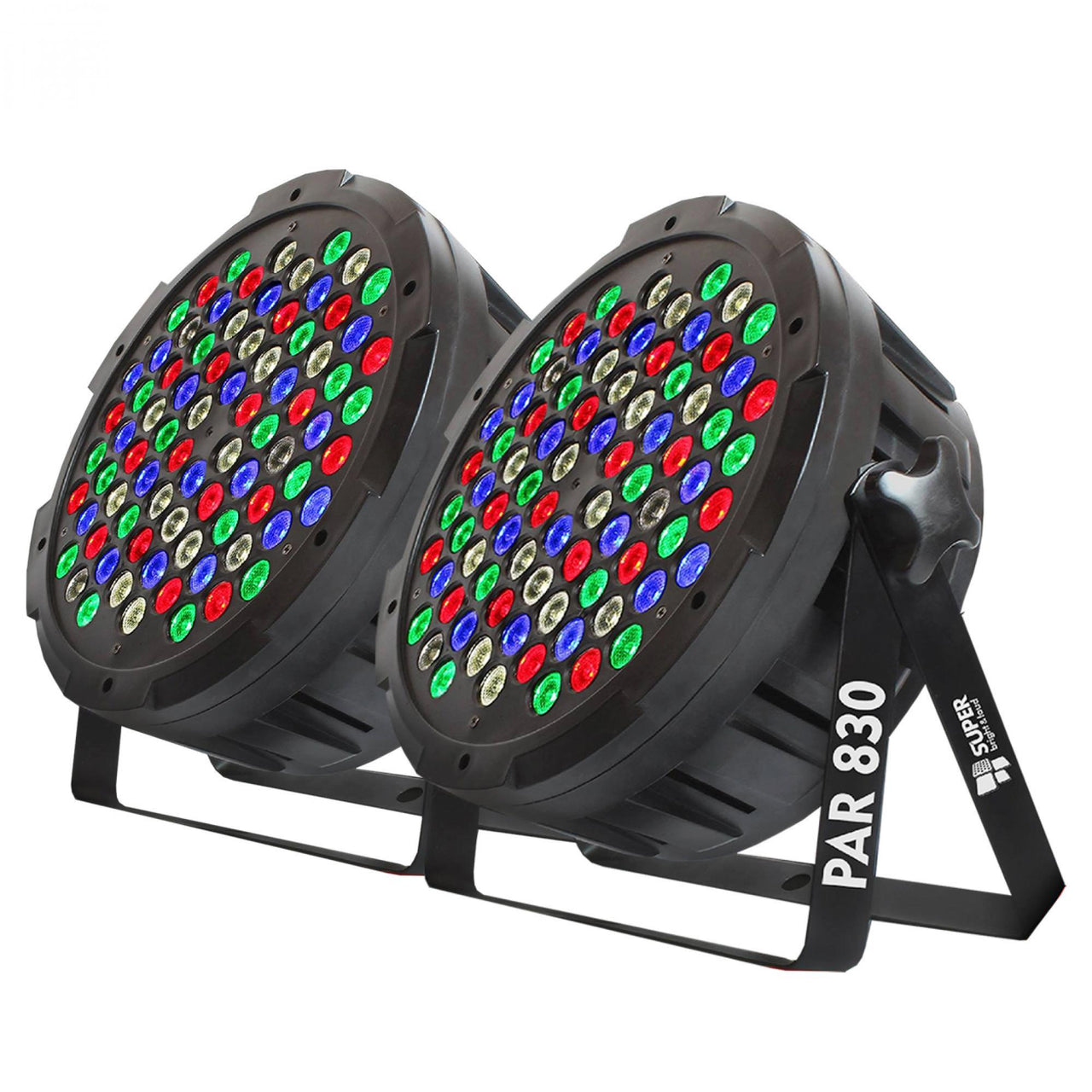 Led Super bright Par830  Rgbw Interior Estuche Con 8 Piezas 80x3w