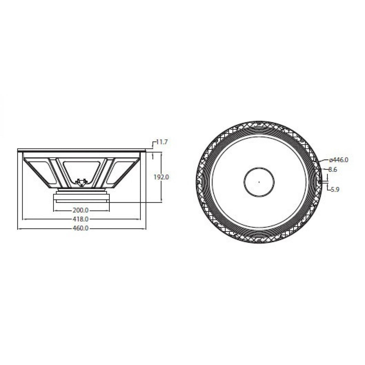 E18-400s, Bocina P. Audio