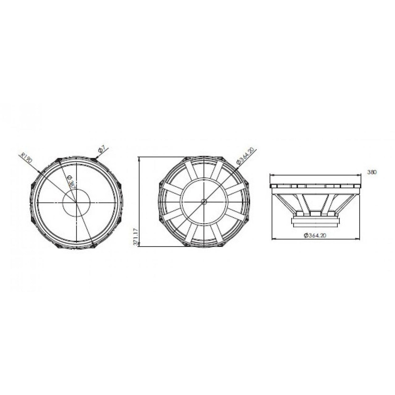 P. Audio Sec-1504f V2 15 Pulgadas 500w Bocina