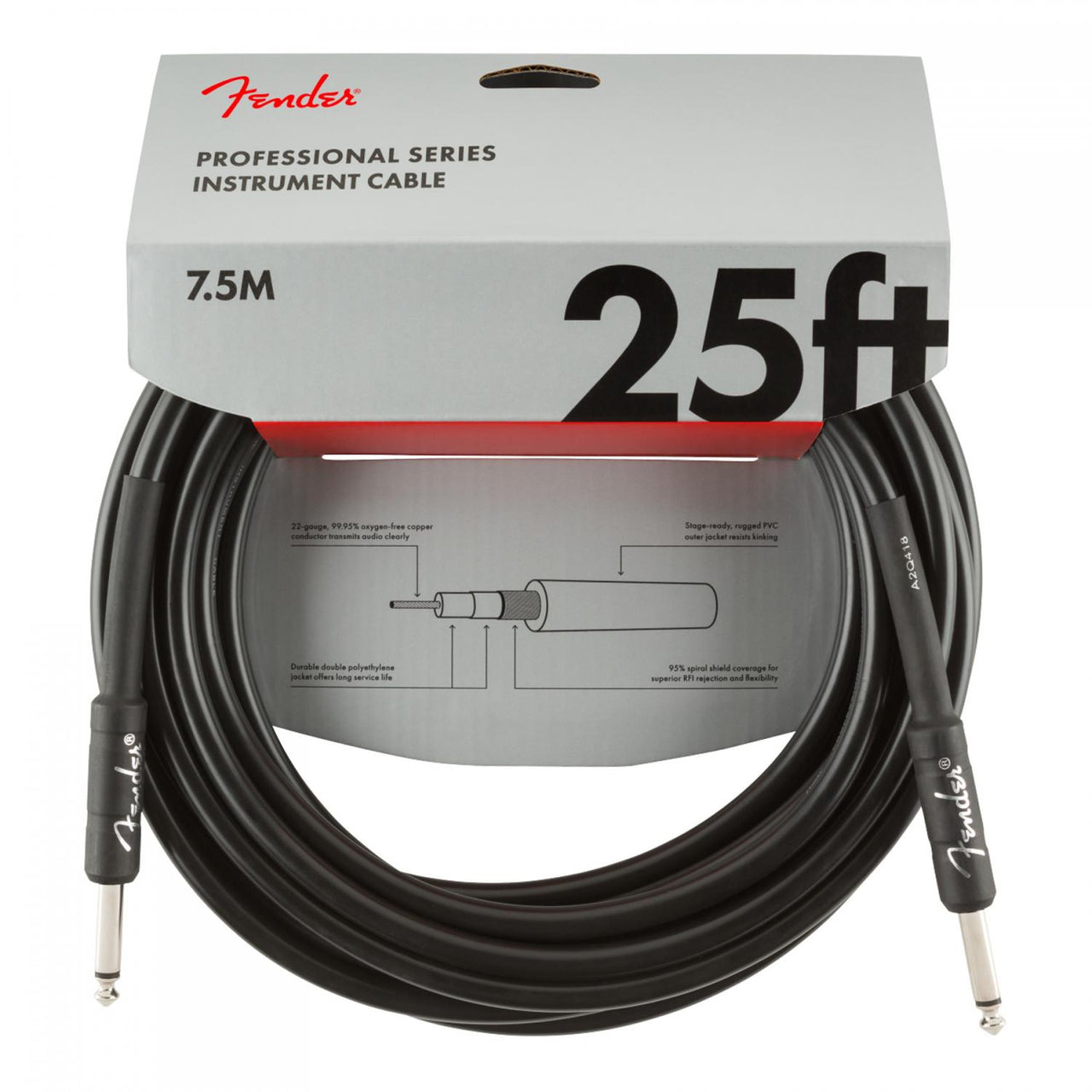 Cable fender Professional Series Para guitarra 7.5 mts 0990820016