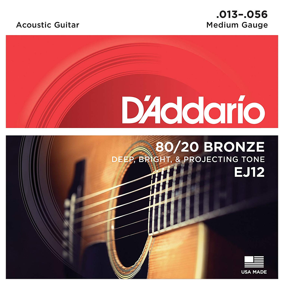 ENCORDADURA DADDARIO GUITARRA ACÚSTICA EJ-12