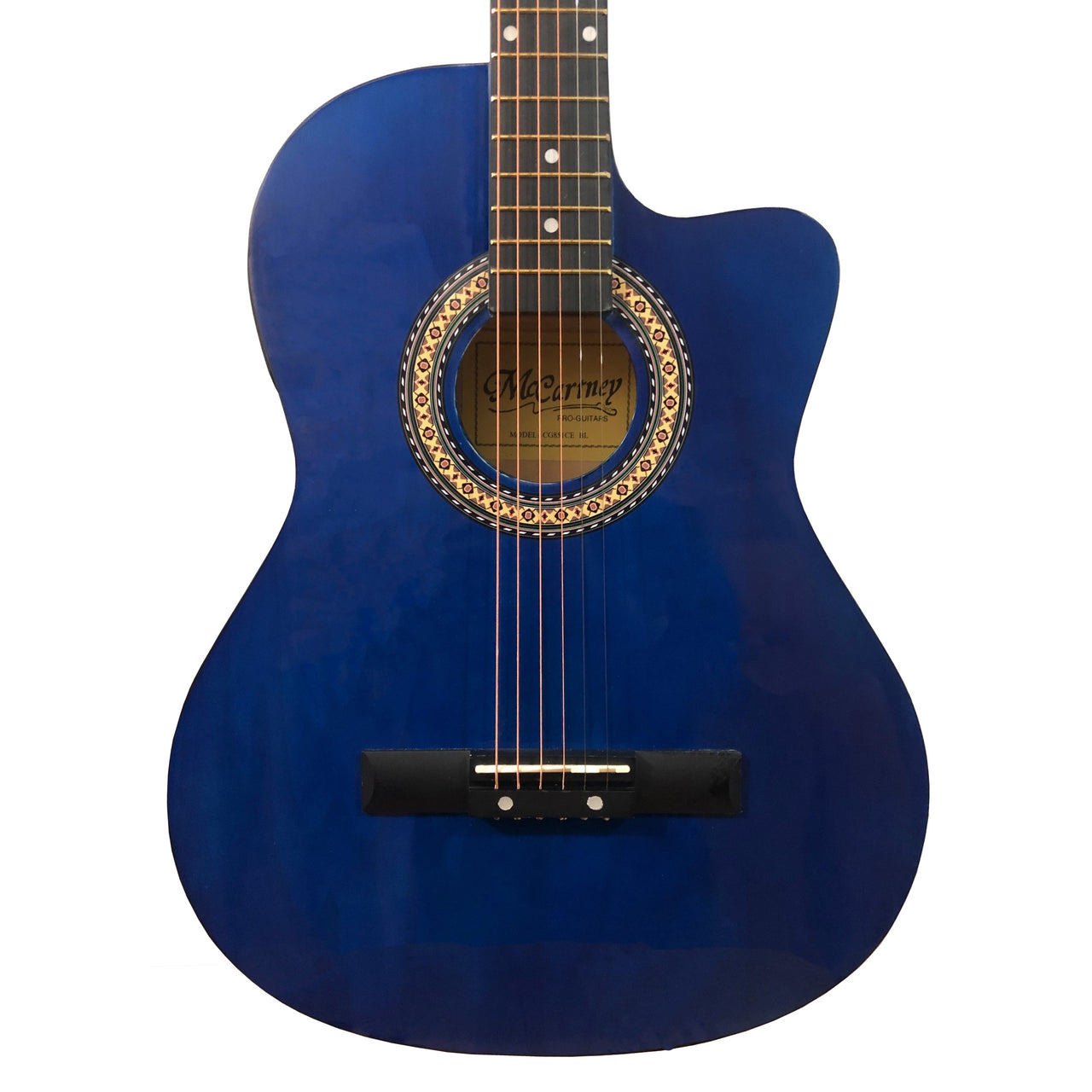 Guitarra Electroacustica Mc Cartney Cg-851-eq-bl Cuerdas De Acero Azul