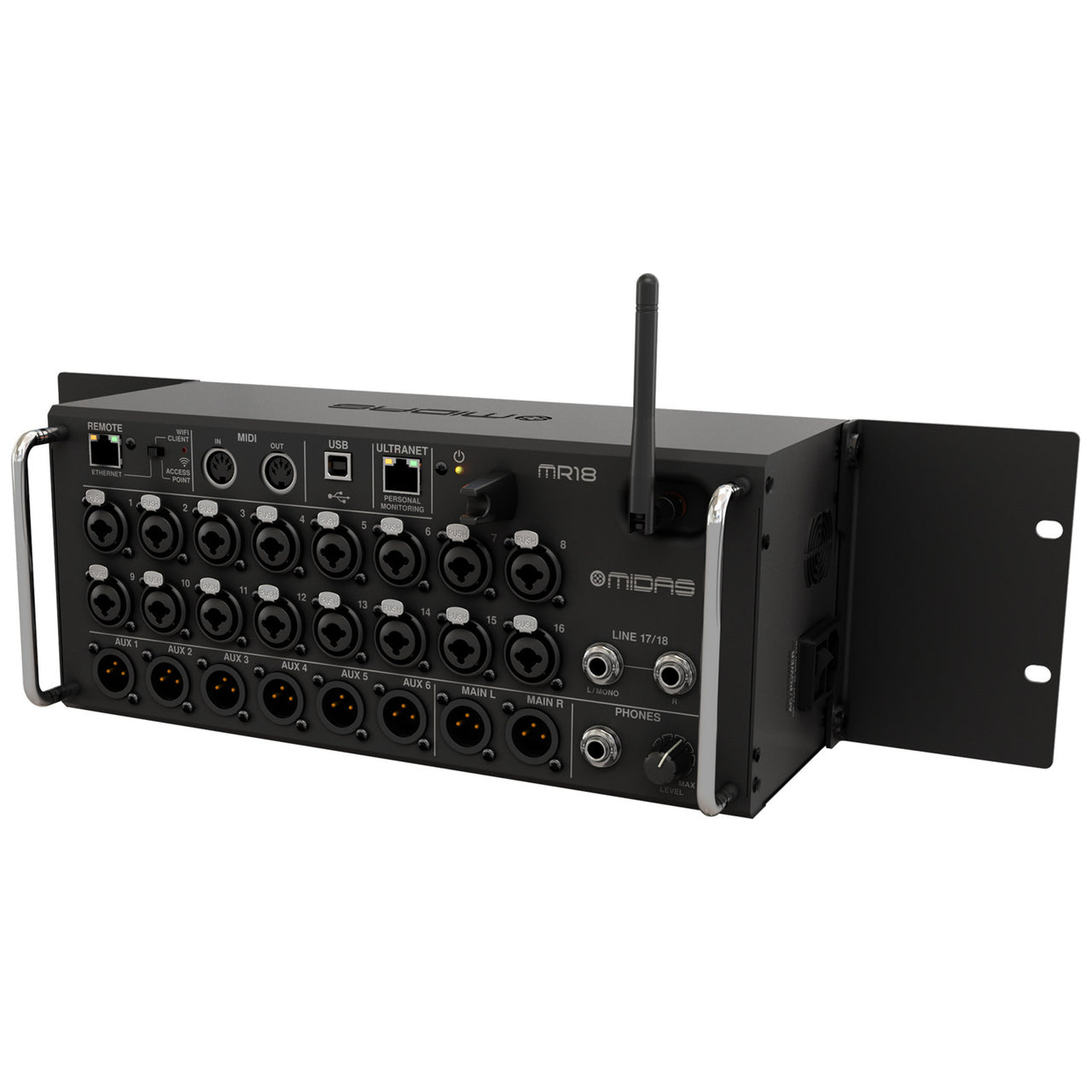 Mezcladora Midas Mr18 Consola Digital 18 Canales Wifi Rack