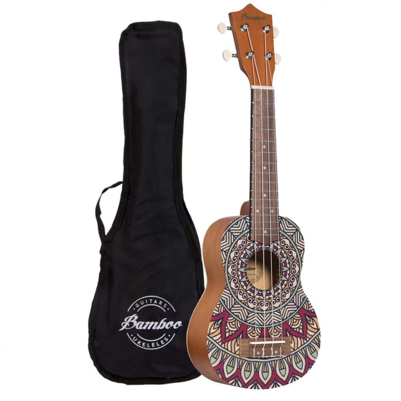 Ukulele Soprano Ukelele Bamboo Bu-21 Deep Ocean Uculele Con Funda