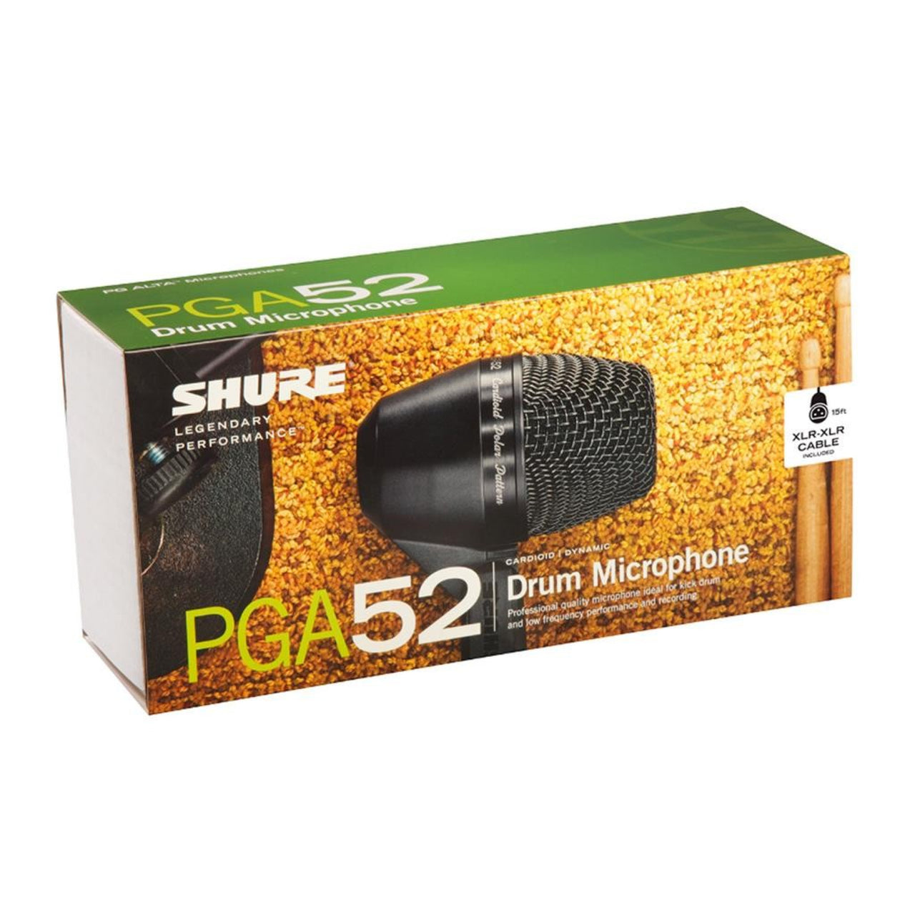 Microfono Shure Dinamico C/Cable Xlr Y Funda, Pga52-Xlr