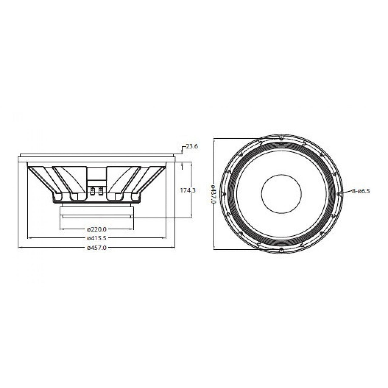 P Audio E18-600a Bocina