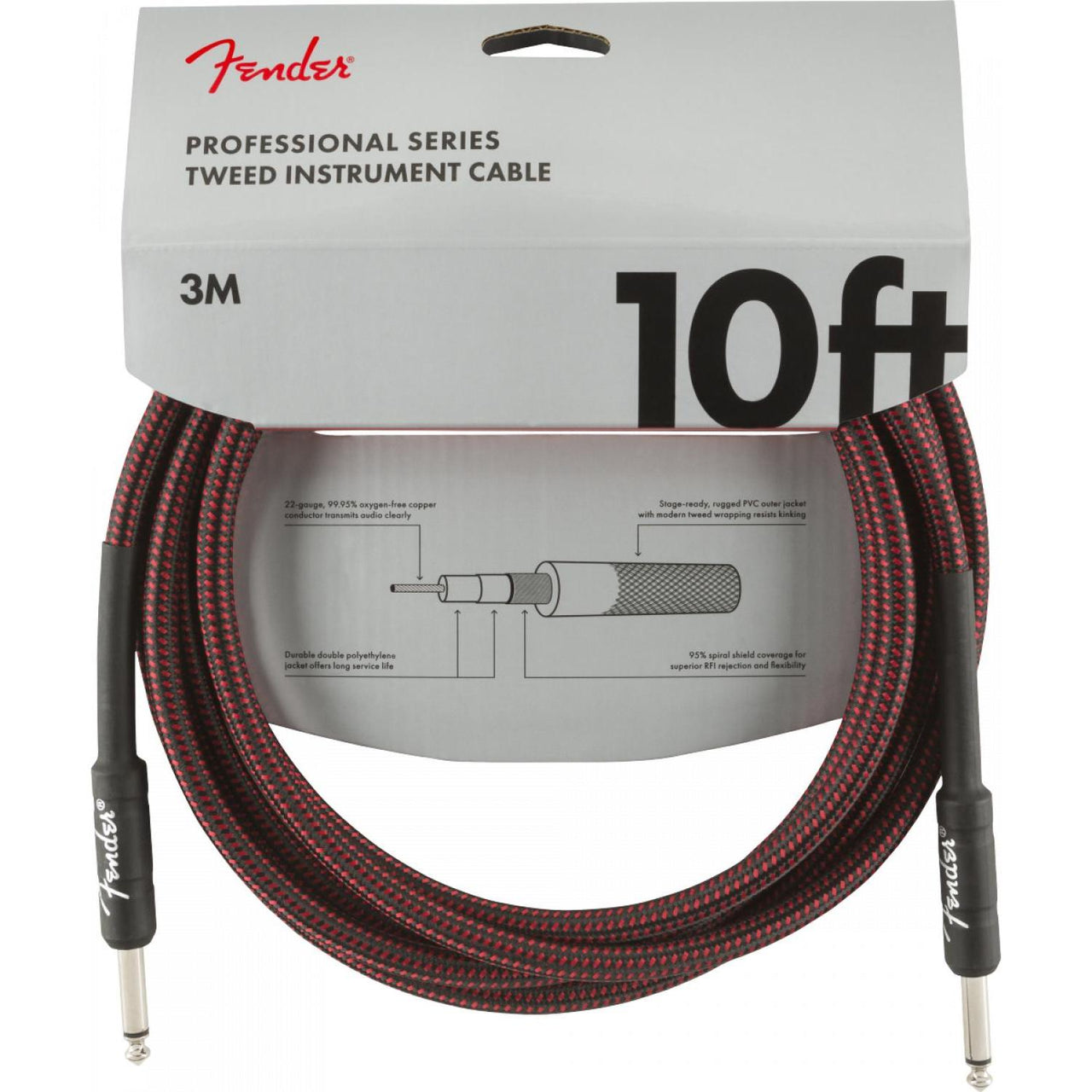 Cable Fender P/Instrumento 3 Mts Forrado, 0990820061