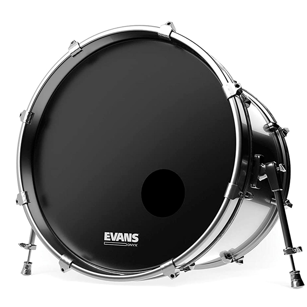 Parche Evans Bd22ronx Frontal Aspero Negro Con Hueco