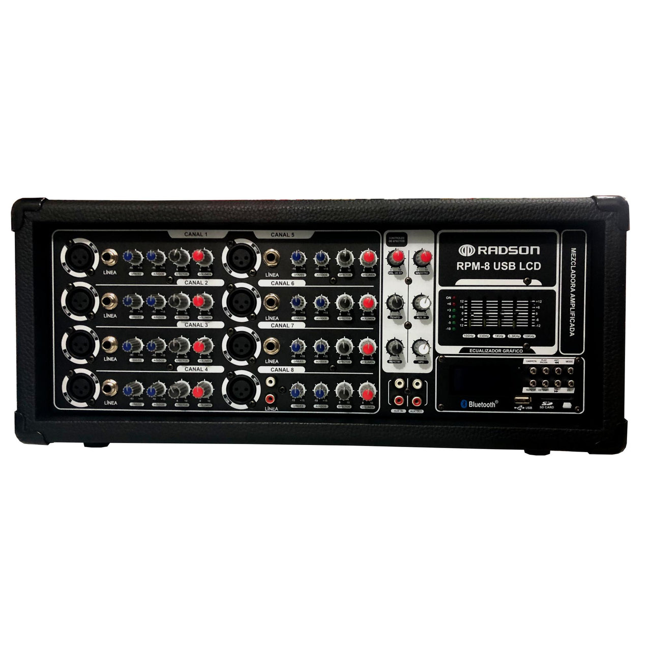 Consola Mezcladora Radson 8 Canales C/usb, Rpm-8 Usb/lcd