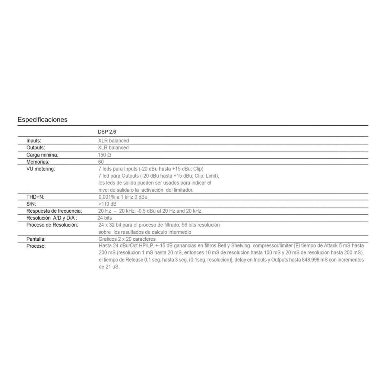 Procesador Auric Dsp 2.6