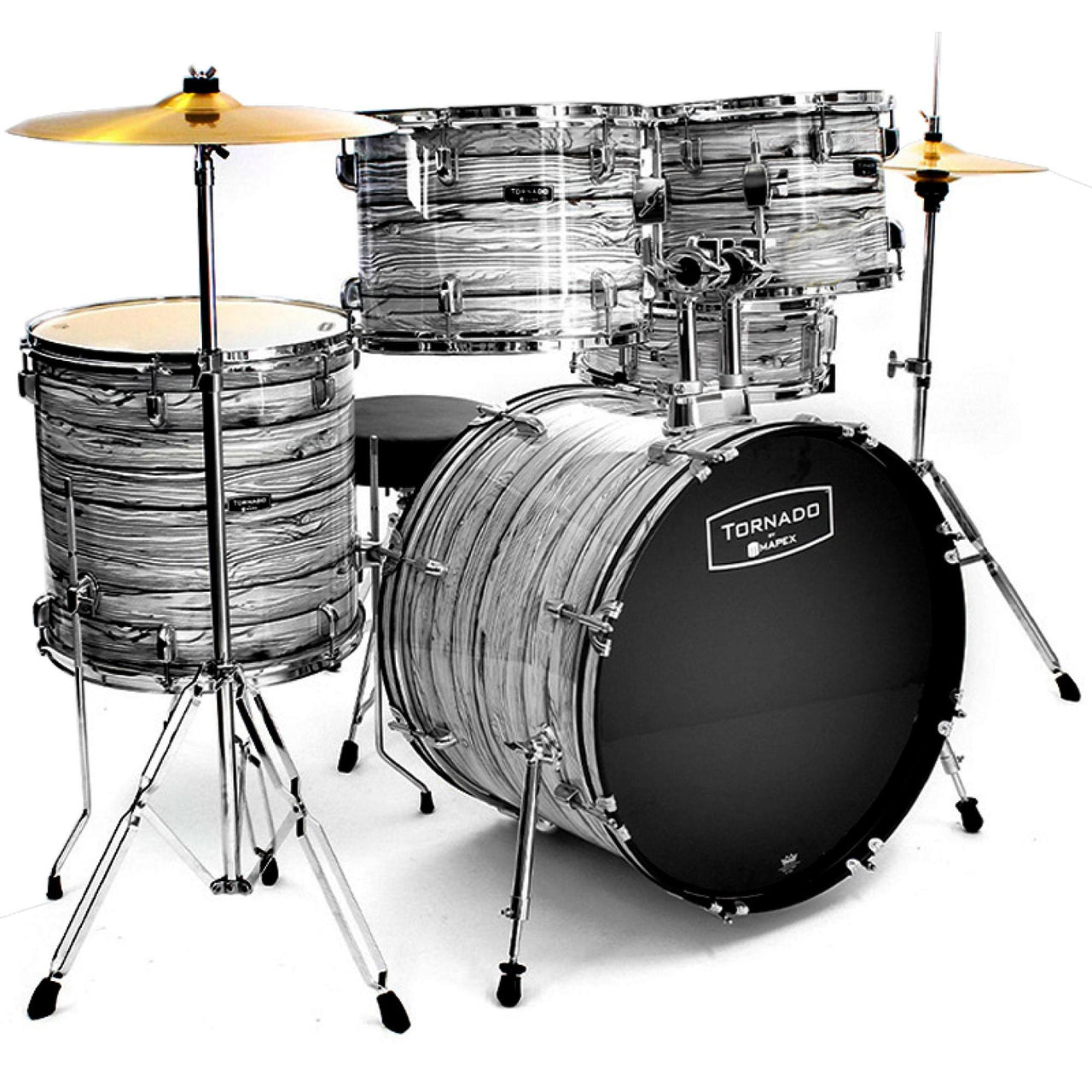 Bateria Mapex Tornado 5 Pzas White Wood Grain  14"/16", Tnd5254tcfi